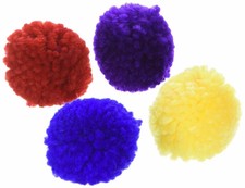 Ethical Wool Pom Poms with Catnip Cat Toy, 4-Pack Assorted Colors