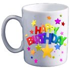 Personalised  Happy Birthday Themed White Ceramic Coffee/Tea Mug Gift Boxed 