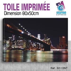80x50cm - LEINWAND BEDRUCKT - MODERNES GEMÄLDE WANDDEKORATION - NEW YORK - NY-13T - Bild 1 von 1