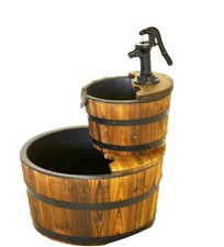 New listing
Wood Barrel with Pump Outdoor Water Fountain - Medium Size Garden Water Fountain