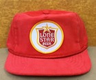 Vintage Lone Star Beer Adjustable Snapback Corduroy Hat Cap Red w/Rope Rare New for sale