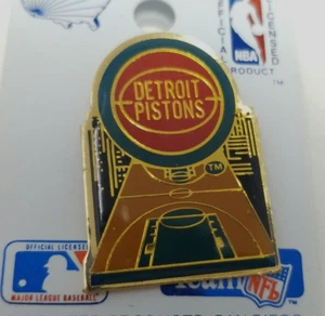 Vintage Detroit Pistons NBA Basketball Enamel Pin, 90s Y2K Style, Estate - Picture 1 of 6