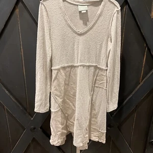 Maeve Oatmeal Boucle Knit & Solid Panel A-Line Dress - Women’s Size S EUC - Picture 1 of 8
