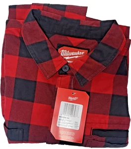 Milwaukee Men's Red X-Large GRIDIRON Flannel Shirt - Picture 1 of 1