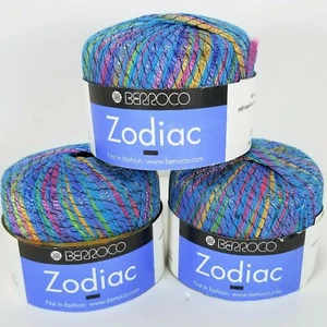 3 cucharas mezcla de hilo berroco "Zodiaco" color 9682 pastel multicolor hecho en Italia - Imagen 1 de 4