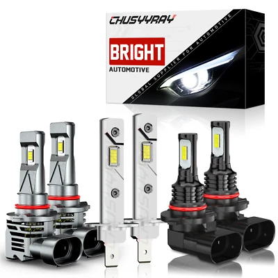 Para Saab 9-2X 2005-2006 6X 6000K Faro LED Alto/Bajo Haz + Kit de Bombillas Antiniebla Foto 1 de 4