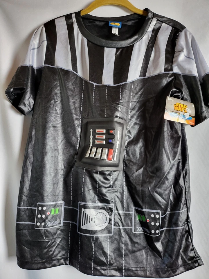 Darth Vader Costume Top Shirt Body Armor Star Wars Disney Child Size L/xl 3d