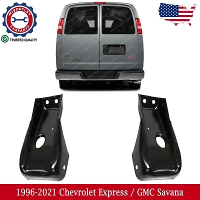 Novos suportes externos de para-choque traseiro para 1996-2021 Chevrolet Express / GMC Savana Van - Imagem 1 de 4