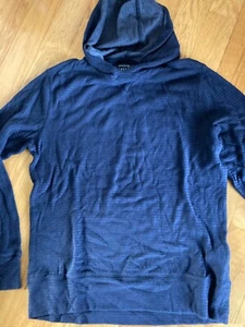 MEN'S GAP LONG SLEEVE HOODED TEE NAVY BLUE (MID WEIGHT) SIZE LARGE NWOT - Picture 1 of 1