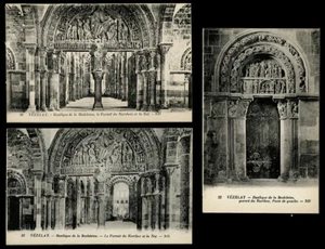 VEZELAY, Antique Postcard Group 1920's Abbaye Sainte-Marie-Madeleine de Vézelay  - Imagen 1 de 2