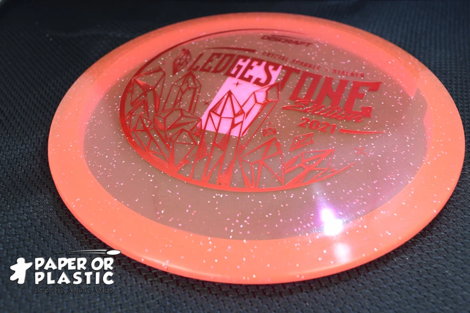 Драйвер для диск-гольфа Discraft Ledgestone 2021 CRYZTAL SPARKLE STALKER 176 цвет Salmon Red - Изображение 1 из 1