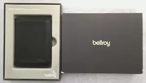 Bellroy Apex Slim Sleeve #WXSA-RVN-317 Leather Wallet 3" x 4.1/8" Raven - Picture 1 of 3