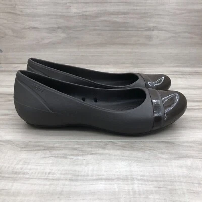 Crocs Flats Womens 9 Alice Brown Rubber Slip On Shoes - Image 1 of 4