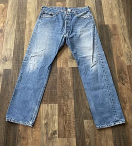Levi's 501 Herren Jeans Blau Vintage 501-0115 Actual Größe W36 L31 - Bild 1 von 16