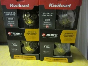 2 KWIKSET 985 Doppelzylinder Riegelschlösser mit SmartKey Neuschlüsseltechnik - Bild 1 von 11