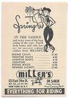 Vintage années 1950 NY Western Cowboy Sport Mode Femme - Miller's - 1955 Art AD