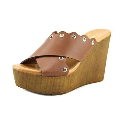 Callisto Of California Darcii Open Toe Casual Platform Sandals, Cognac (Women) - image 1 of 4