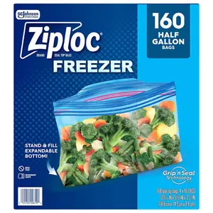 Ziploc Half Gallon Freezer Bags, 160 ct. - Picture 1 of 10