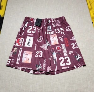 NIKE Air Jordan GFX Shorts XL Tall Mens Maroon Red White Mesh Basketball Sample - Picture 1 of 14