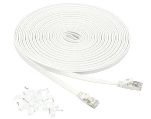 LAN Kabel Cat 7 Netzwerkkabel Ethernet 10Gbps DSL S/FTP, Flach 10m,20m,30m,50 - Bild 1 von 6