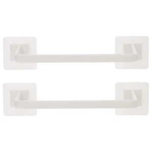 Self Adhesive Towel Bar 40cm 2pcs Wall Mount Plastic Towel Bars Single Towel ... - Picture 1 of 9