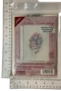 Janlynn Wedding Bells Greeting Card 56-39 New Sealed Ribbon Embroidery - Imagen 1 de 2