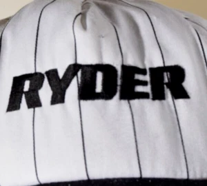 Ryder Hat Truck Cap Vtg Snapback Pinstripe Rental Baseball Adjustable Blue Usa - Picture 1 of 7