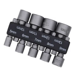 Metric Hex Bit Socket 1/4 Drive Automotive 1 Set Of 9 Pieces 1/4inch 5mm-13mm - Picture 1 of 7