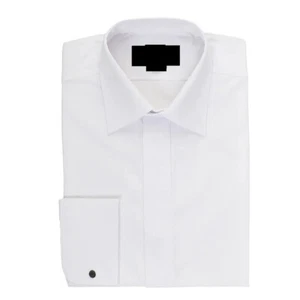Camicia bianca uomo ragazzo colletto normale matrimonio abito formale camicia pre amato - Foto 1 di 2