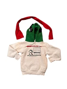 Vintage 1960s Snoopy Flying Ace Costume Hoodie Size Small 8 Norwich Tag 60s Vtg - Picture 1 of 8