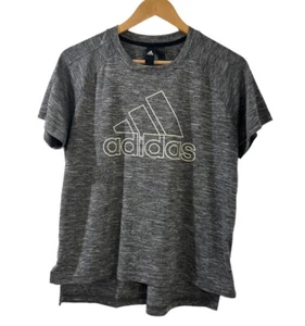 Adidas T-Shirt Boys Size Medium Gray Athletic Short Sleeve Casual Tee - Picture 1 of 6