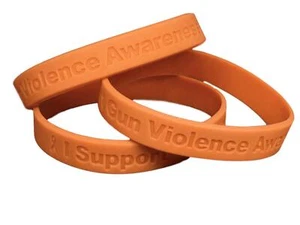 Adult I Support Gun Violence Awareness Silicone Bracelets - Show Your Support - Picture 1 of 1