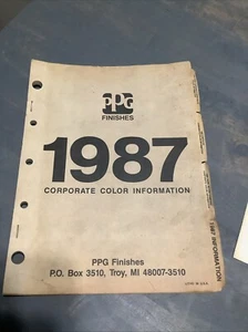 Carta de colores corporativa de virutas de pintura 1987 PPG FORD GM Chrysler - Imagen 1 de 4