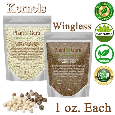 Семена Moringa Oleifera 1 унция Каждая БЕСКРЫЛАЯ И ШЕЛКОВИСТАЯ Свежая Семилла Де Моринга - Изображение 1 из 4