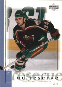 2000-01 UD Reserve Wild Hockey Card #43 Jim Dowd