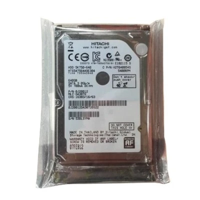 Hitachi 640GB HTS547564A9E384 5400RPM SATA 2.5" Internal Hard Disk Drives - Image 1 of 4