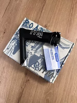 Piezas de bicicleta retro - Nuevo en caja ITM Big One Stem 76° / 22,2 mm / 130 mm negro anodizado Foto 1 de 4