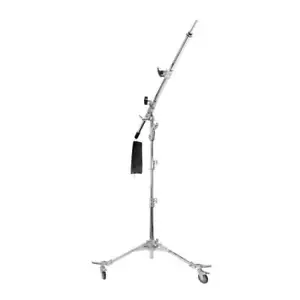 Soporte de iluminación de acero súper resistente con brazo de pluma de acero inoxidable de 120-220 cm wi - Imagen 1 de 3