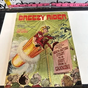 Vintage April 1971 Breezy Rider 2 Motorcycle Cartoon Satire Comic Magazine 1970s - Picture 1 of 20
