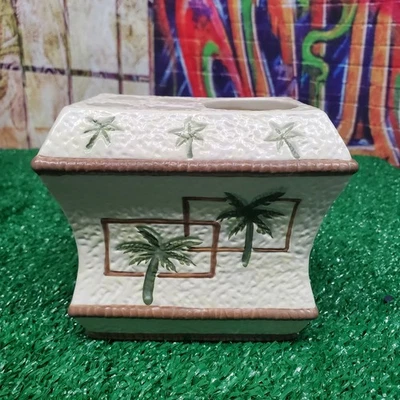 Soporte para cepillo de dientes palmera baño decoración tropical Foto 1 de 4