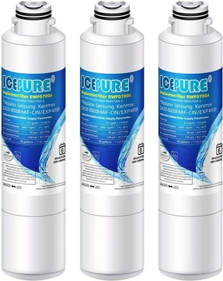 Filtro de agua refrigerador ICEPURE DA29-00020B Samsung repuesto - paquete de 3 Foto 1 de 3