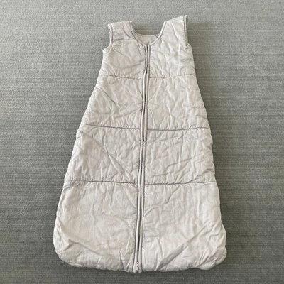 Little Coyuchi Saco Acurrucado Bebé 6-12 Meses Gris Acolchado Salón Dormir Acogedor Foto 1 de 4