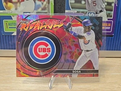 Topps Finest Sammy Sosa Rivalries Kintsukuroi 2023 rojo/oro #FR-5 Foto 1 de 2