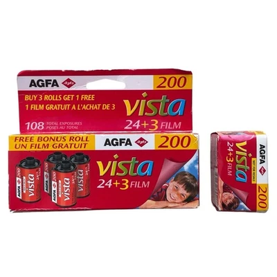 Agfa Vista 200 35mm Film 5 Rolls Sealed Boxes Expired 06/2006 - Image 1 of 4