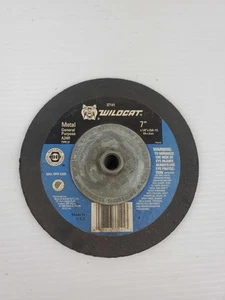 Wildcat A24R Metal General Purpose Grinding Wheel 7" x 1/8" x (5/8-11) Type 27 - Picture 1 of 4