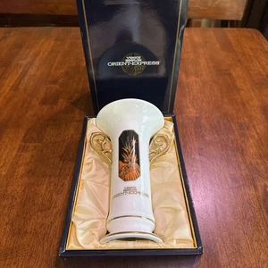 Venice Simpson Orient-Express Porzellan Vase mit Gold - Bild 1 von 15
