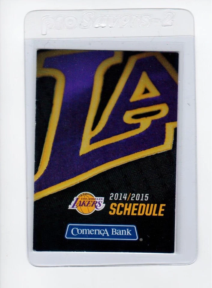 HORARIO DE BOLSILLO Los Angeles Lakers (Temporada 2014 - 2015) Kobe Bryant NBA Foto 1 de 3