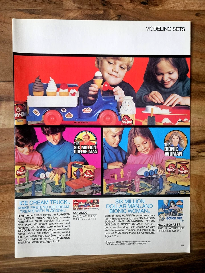 Kenner The Six Million Dollar Man 1978/Bionic Woman Play-Doh Set Anuncio Foto 1 de 1