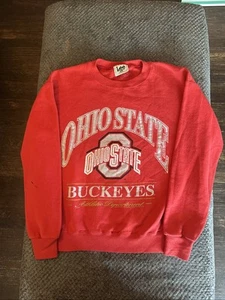 Vintage Ohio State Buckeyes Lee Sport Sweatshirt Made in USA Medium Distressed - Picture 1 of 12