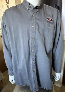 Lee Sport Genuine Casualwear XL San Francisco 49ers Button Up Long Sleeve Shirt - Picture 1 of 5